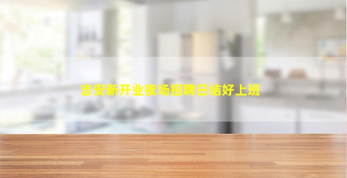 吉安新开业夜场招聘日结好上班